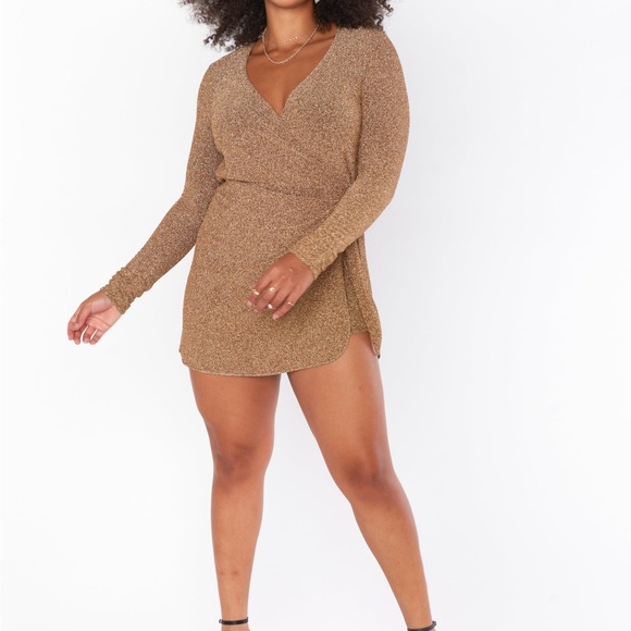 Show Me Your MuMu - Stage Skort Dress - Gold Shimmy Shine - Picture 6 of 10